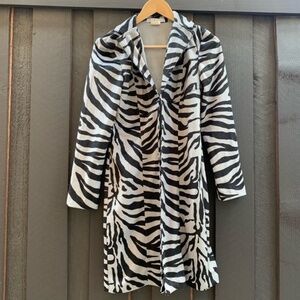 Vintage Zebra Print Slim Mod Coat Size S
